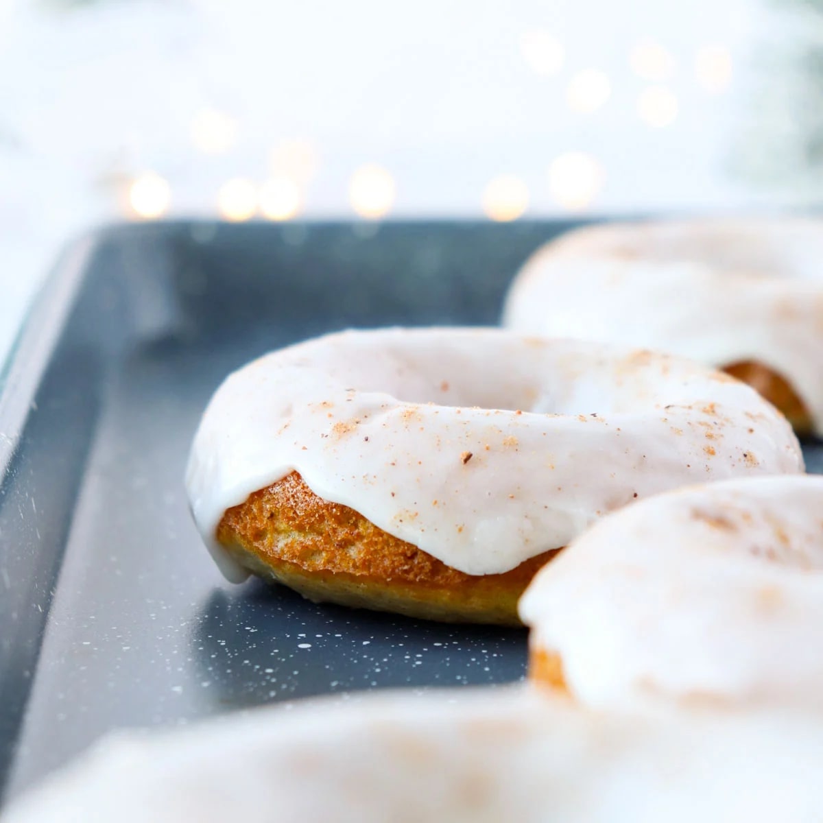 Baked Eggnog Donuts