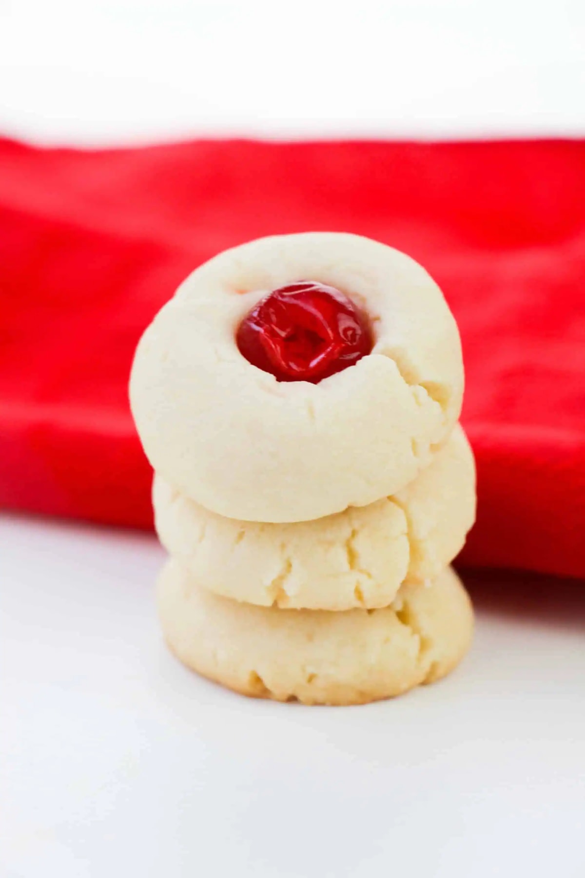 Shortbread Maraschino Cherry Cookies
