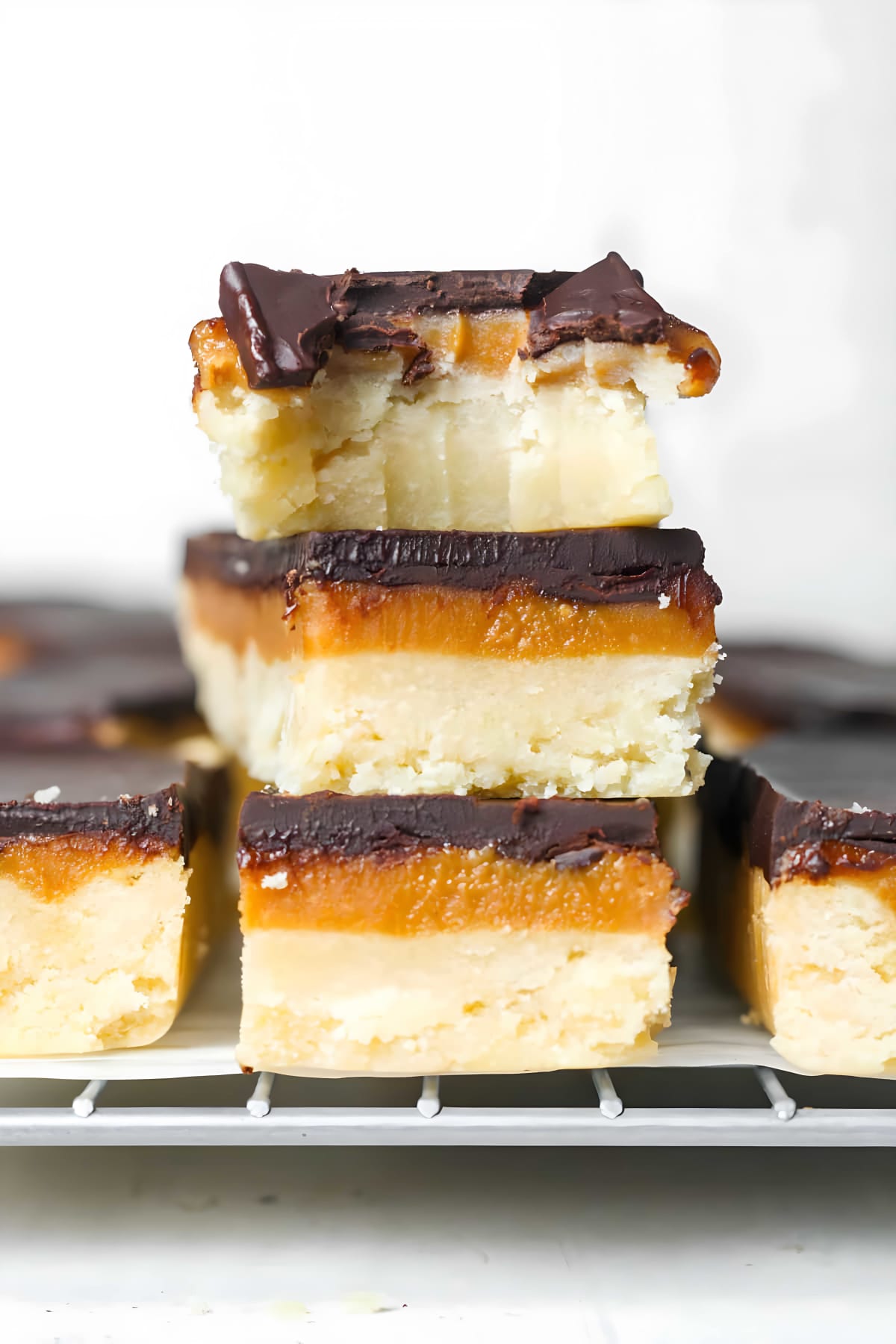 Healthy Twix Bars (Paleo, Vegan)