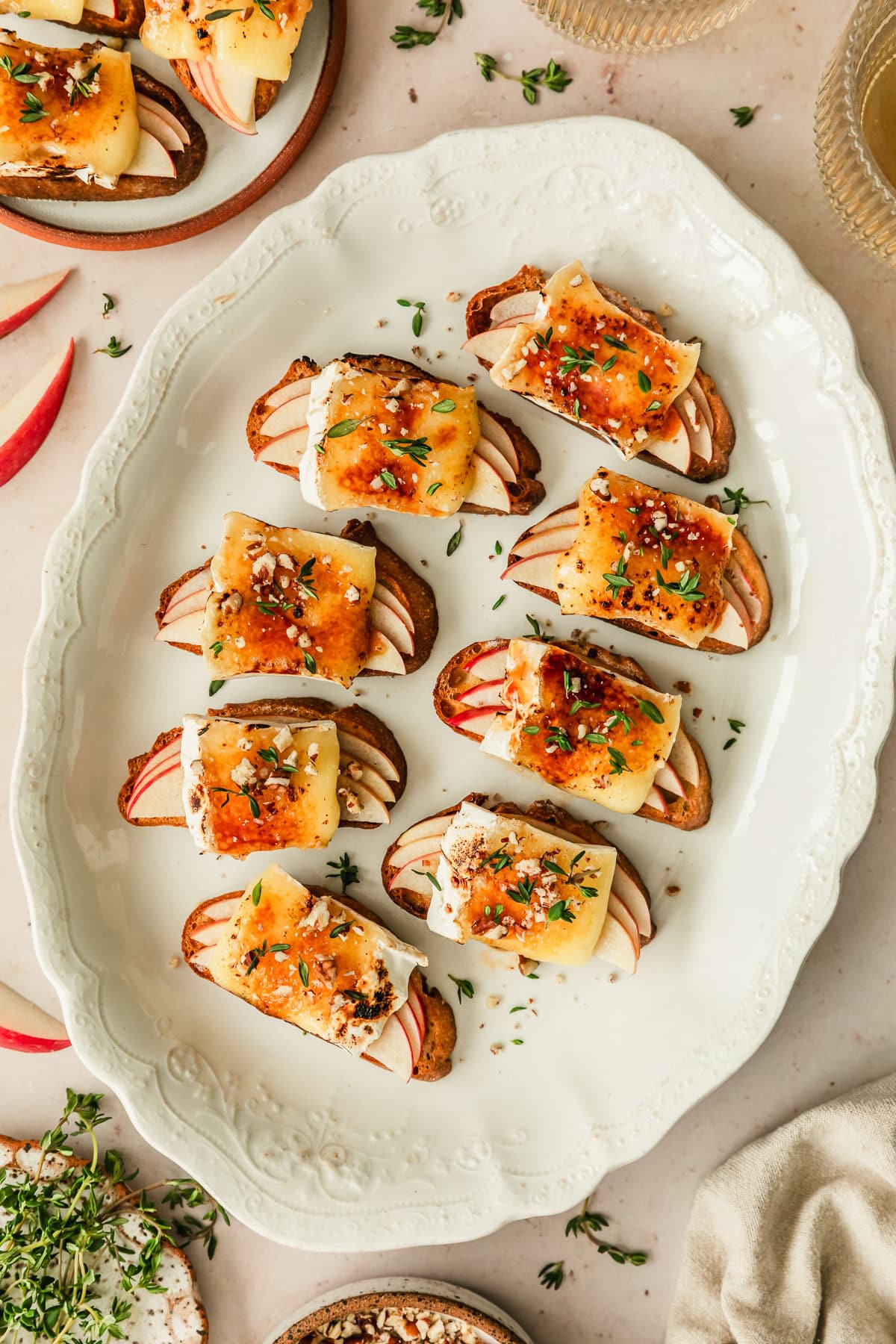 10-Minute Brûléed Apple and Brie Crostini