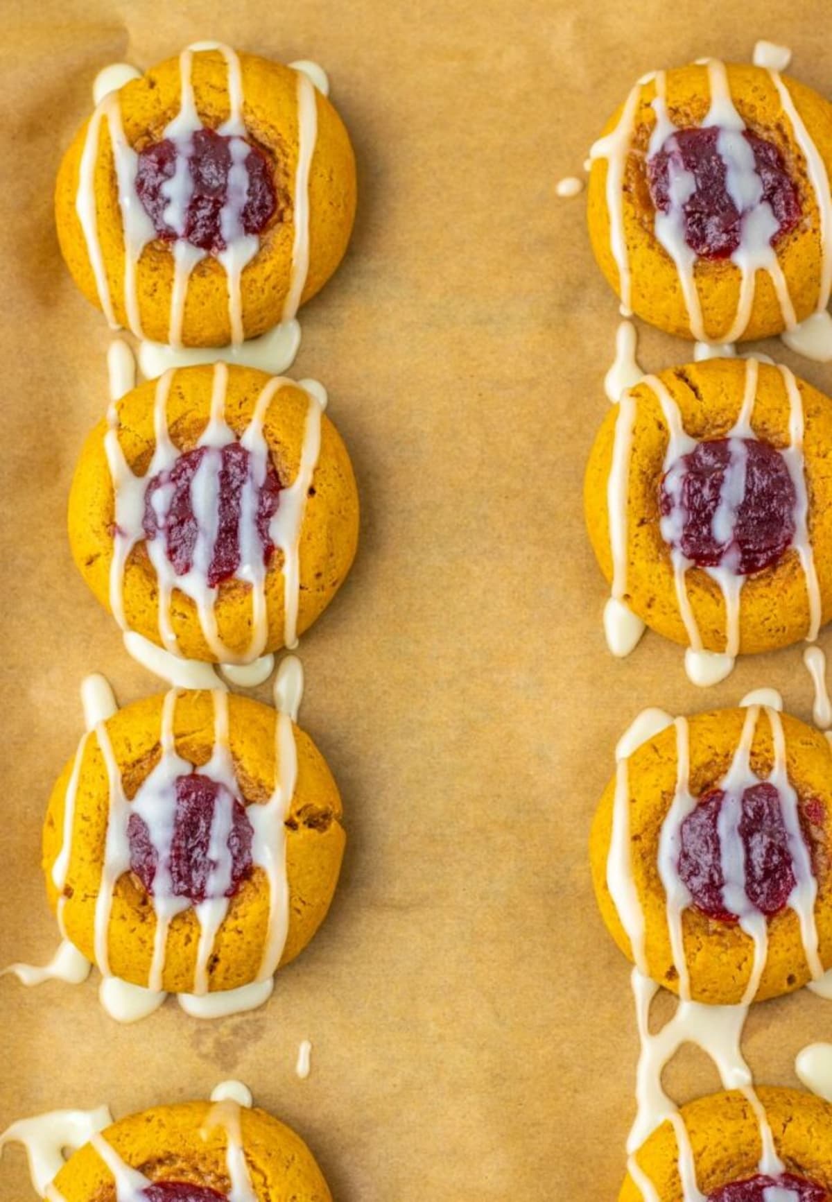 Gingerbread Thumbprint Cookies with Cranberry Sauce