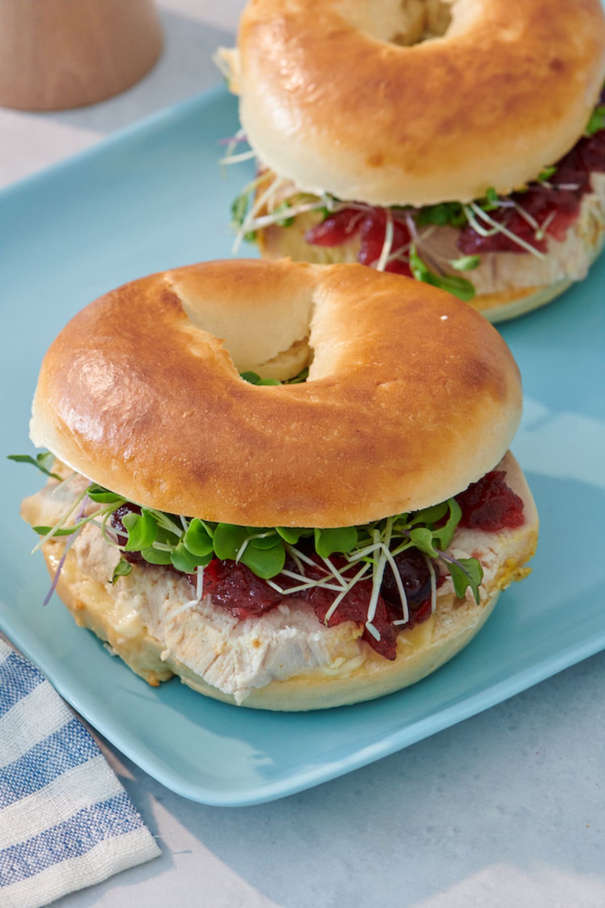 Turkey Cranberry Bagel Sandwich