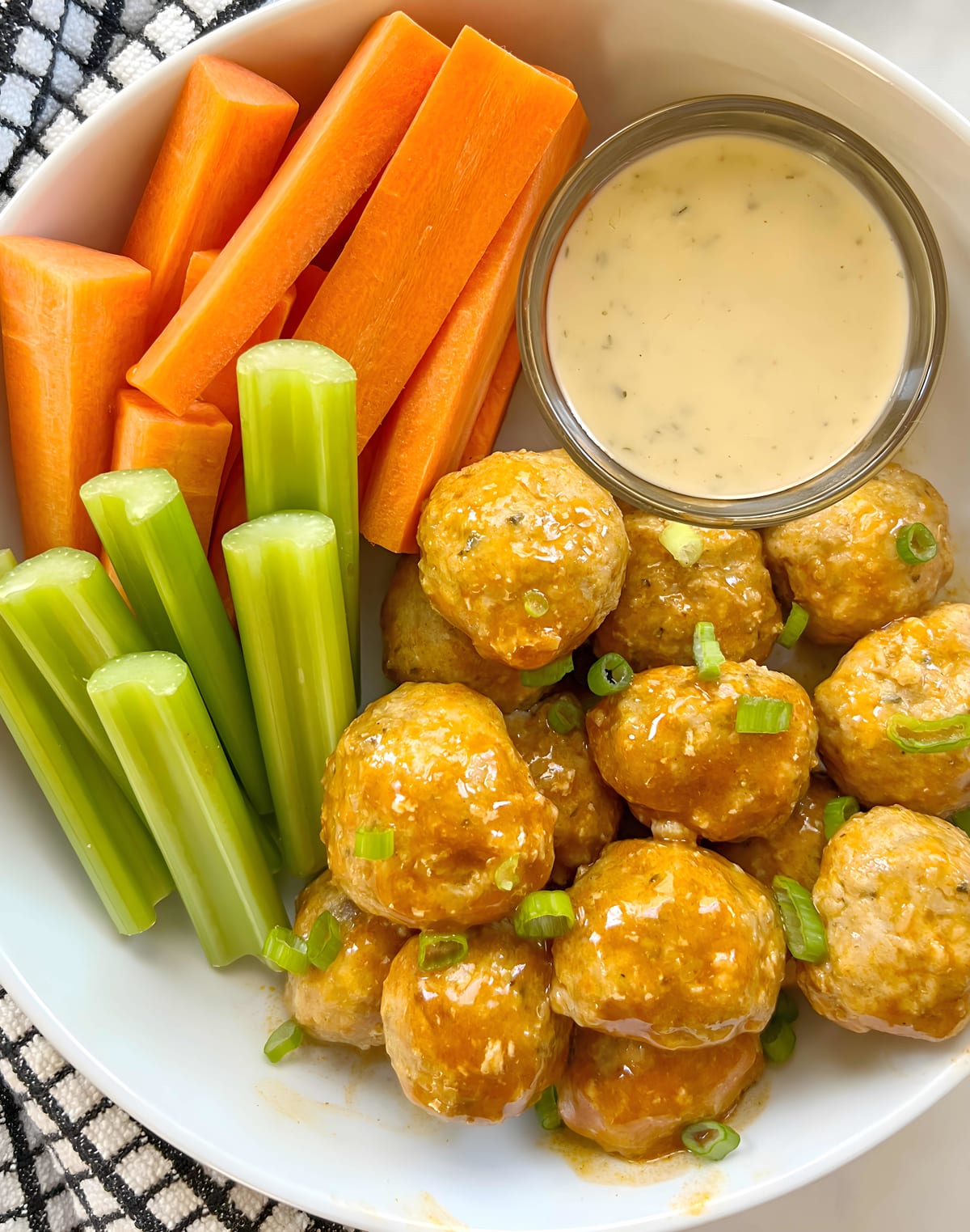 Dairy Free Buffalo Chicken Meatballs