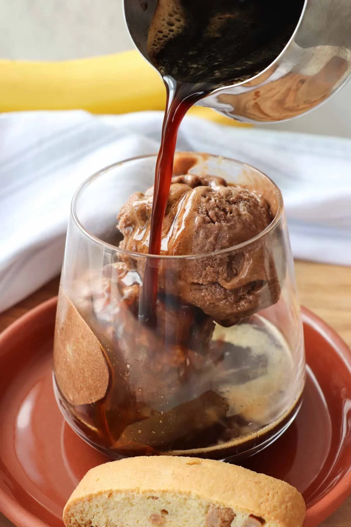 Affogato with Banana Mocha Ice Cream