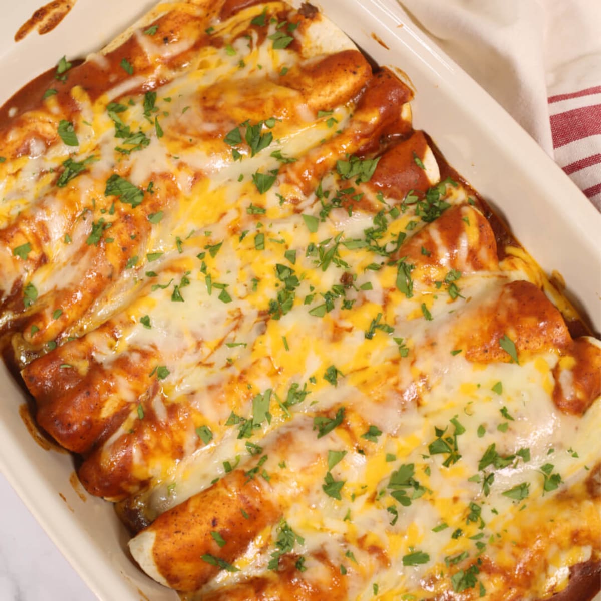 The Best Ground Beef Enchiladas