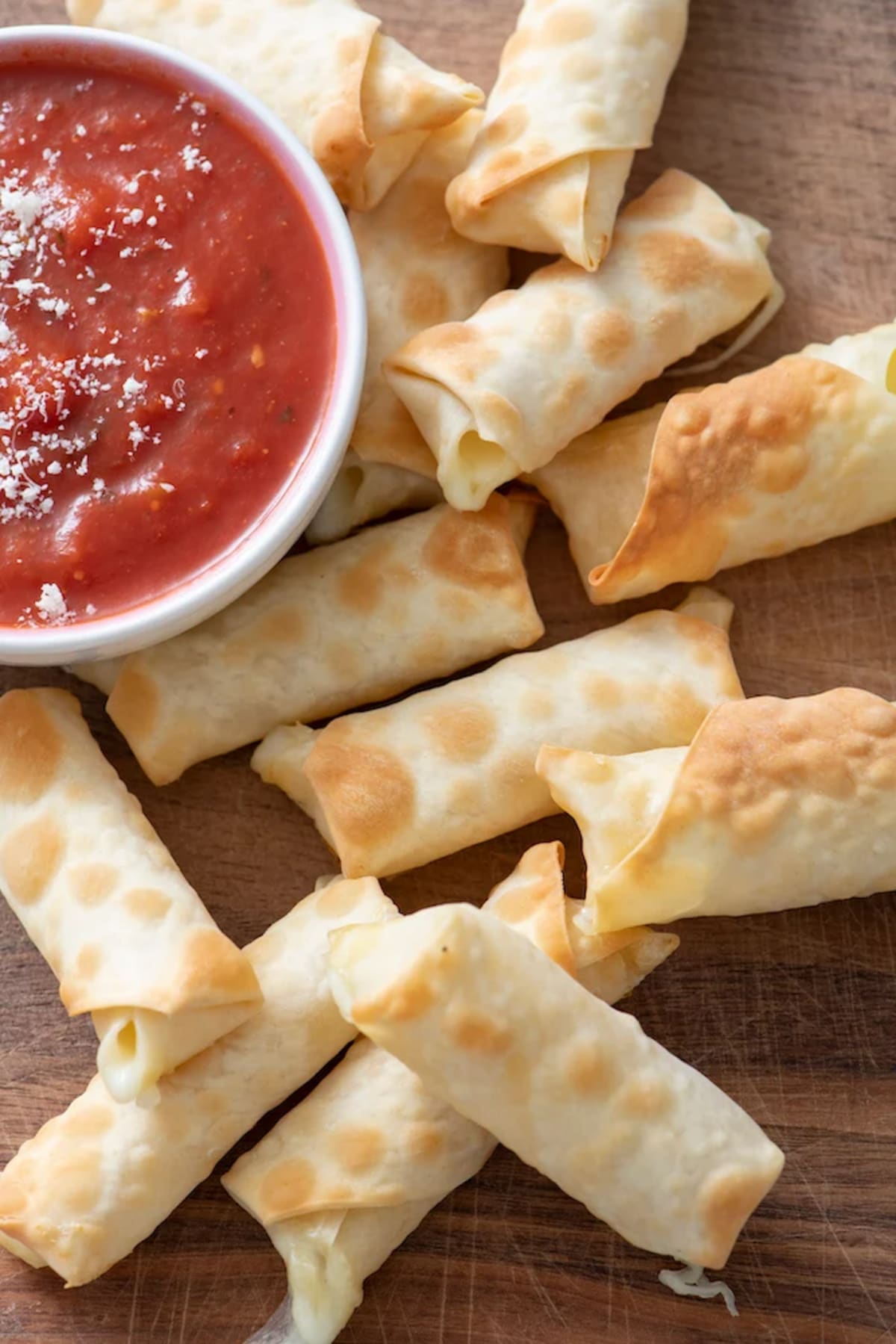 Air Fried Wonton Mozzarella Sticks