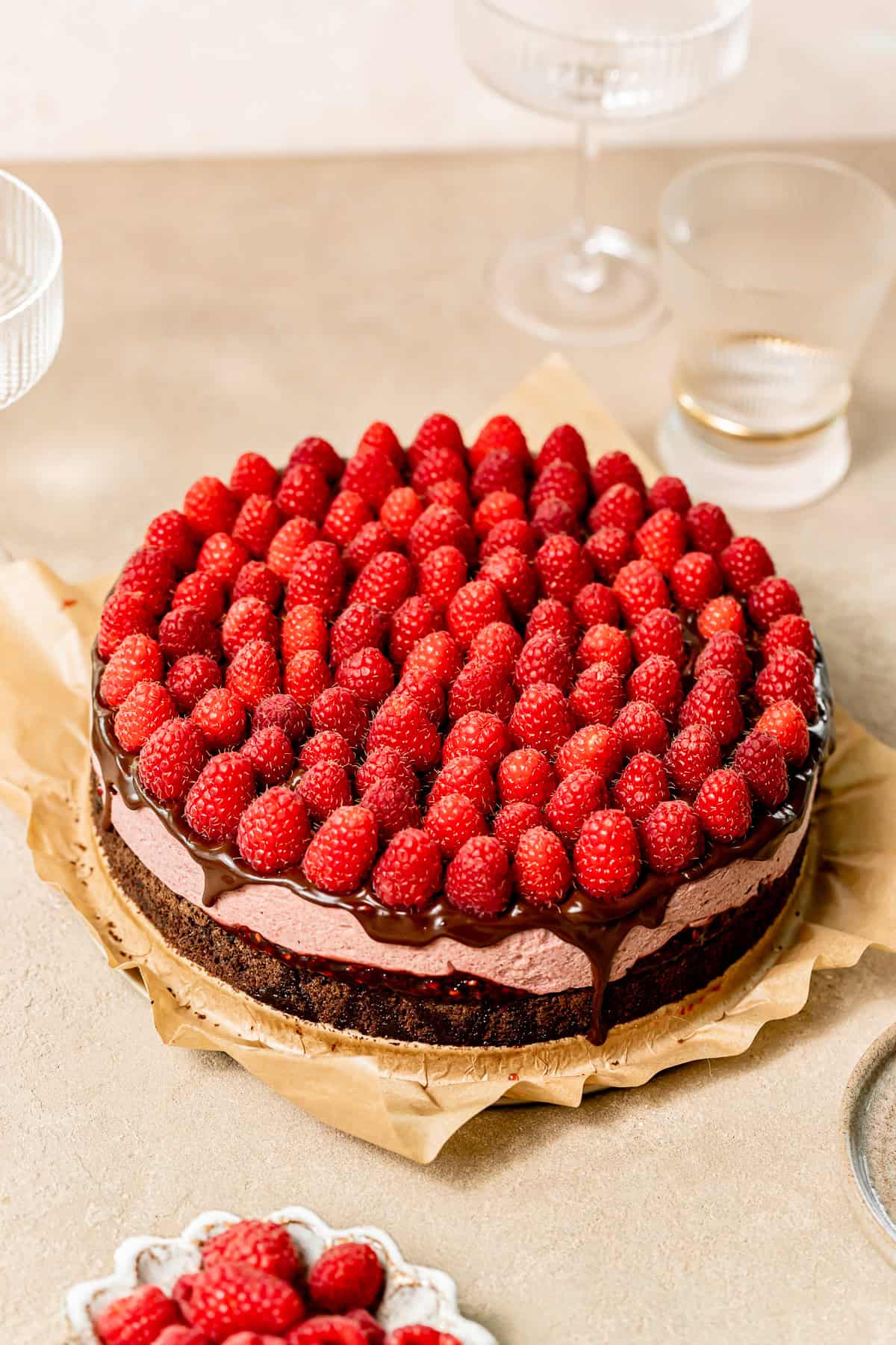 Chocolate Raspberry Mousse Cake