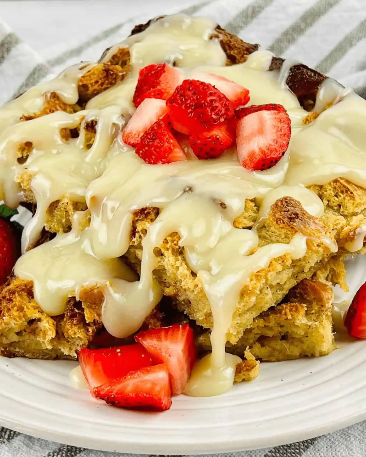 Bread Pudding with Vanilla Sauce