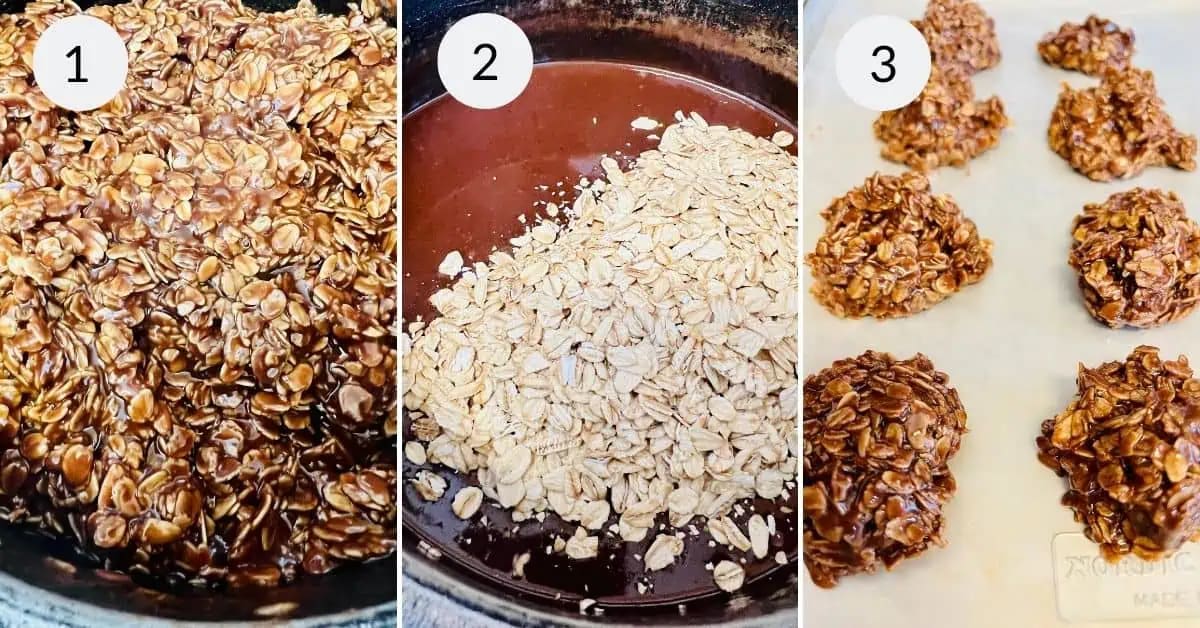 Chocolate No Bake Peanut Butter Oatmeal Cookies