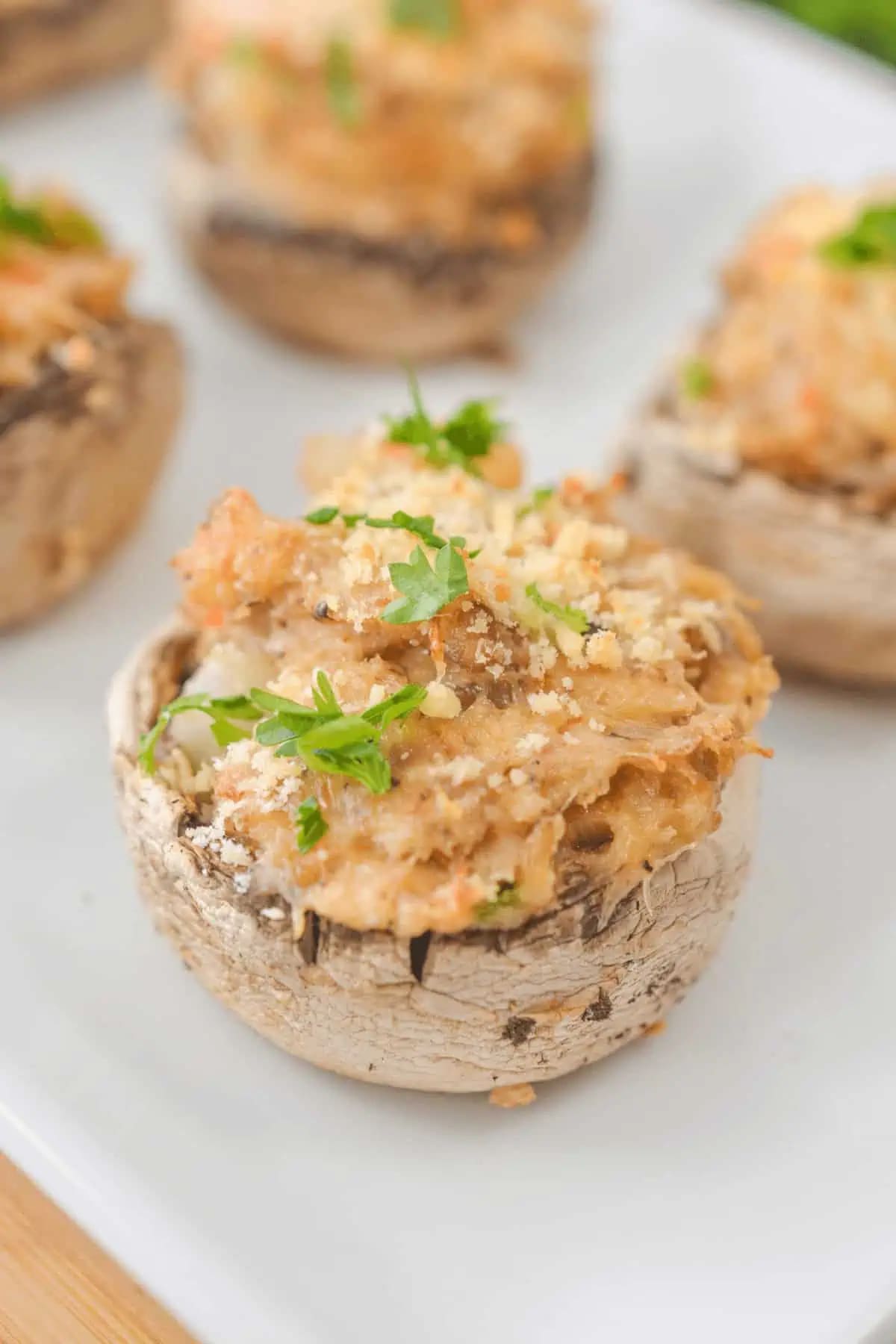Shrimp and Crab Stuffed Portobello Mushrooms