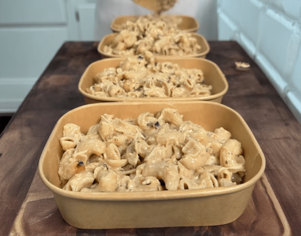 High Protein Shredded Chicken Alfredo Meal Prep