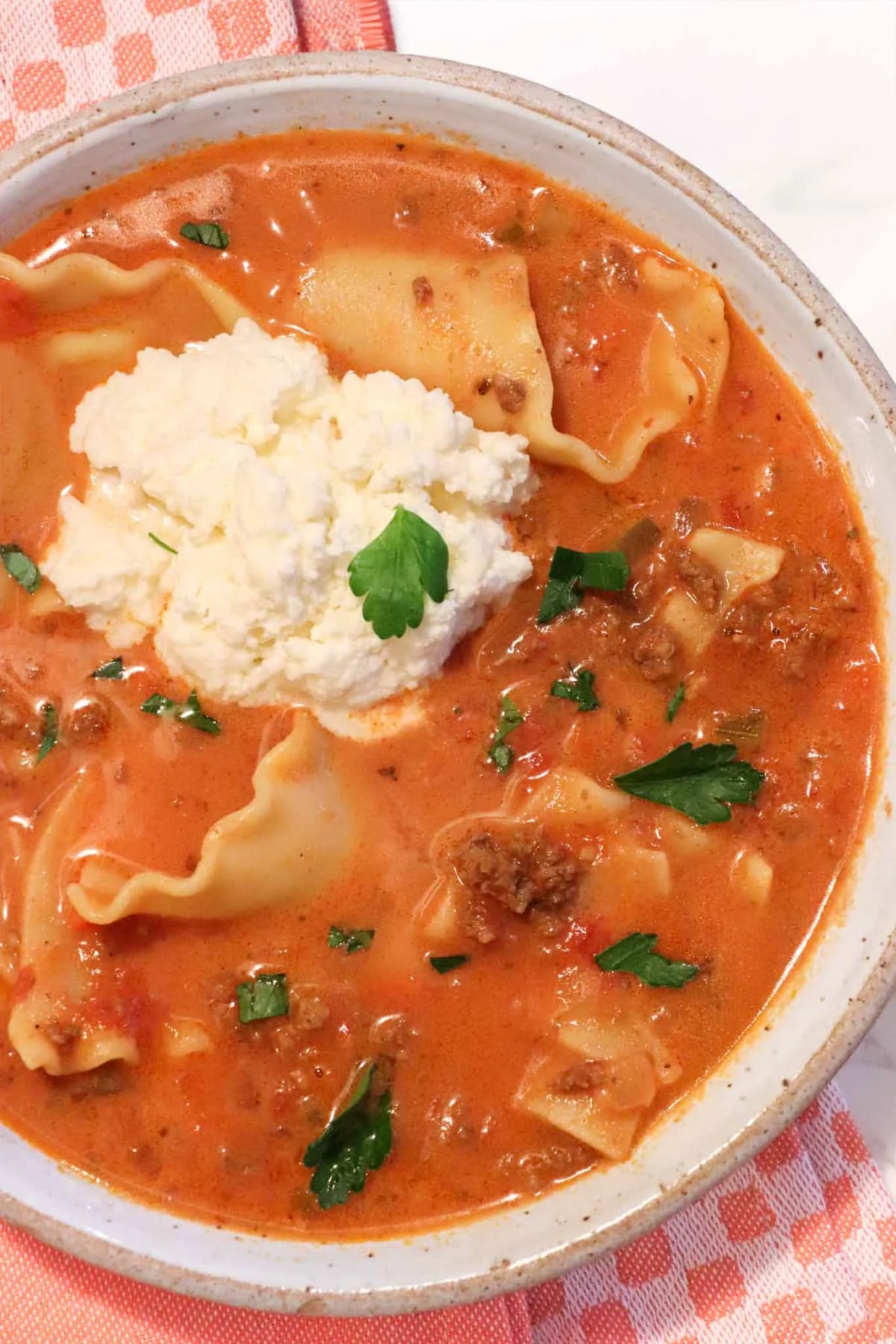 Easy One Pot Lasagna Soup