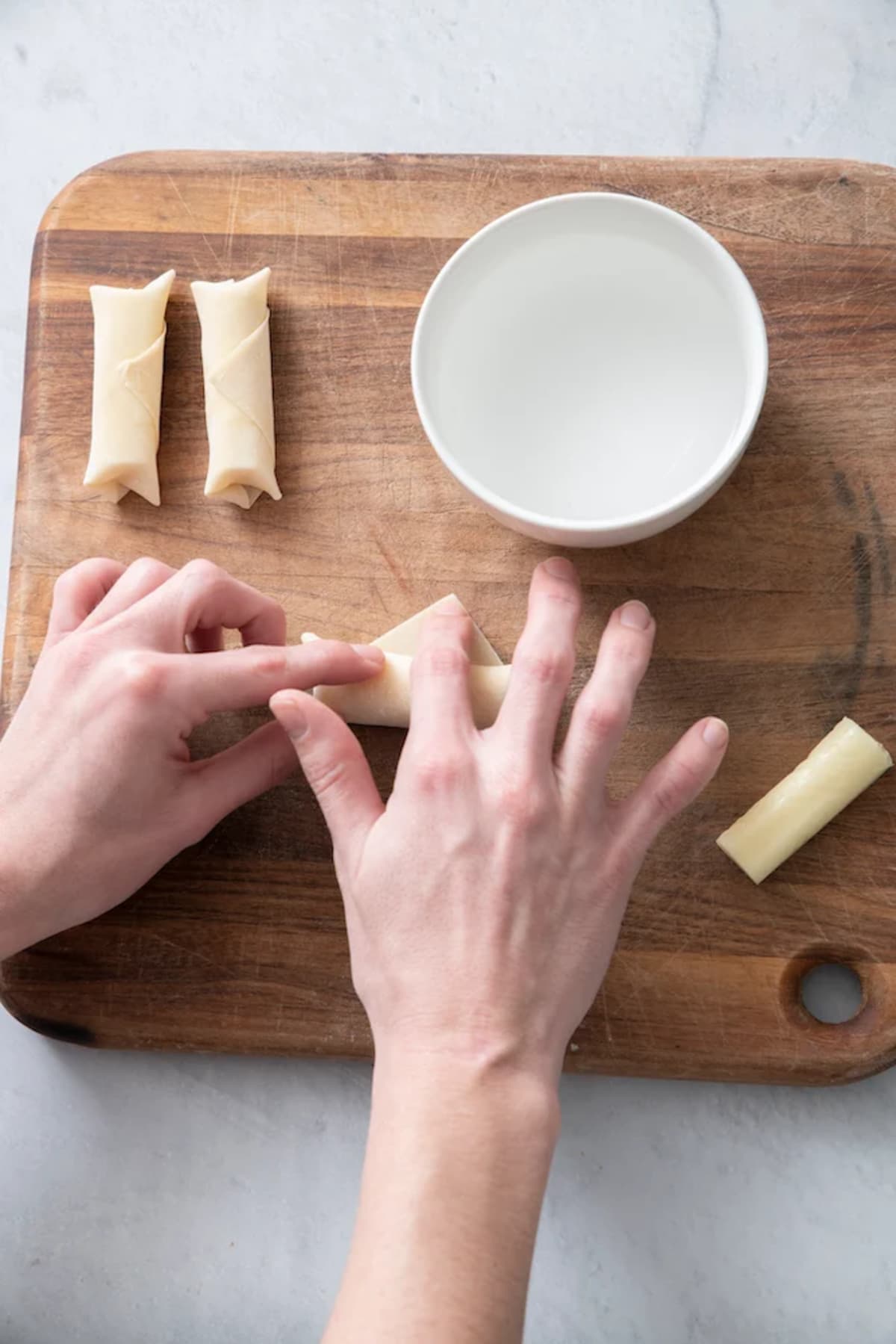 Air Fried Wonton Mozzarella Sticks