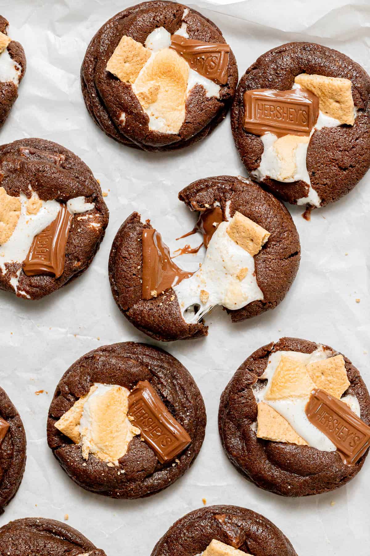 Double Chocolate S'mores Cookies