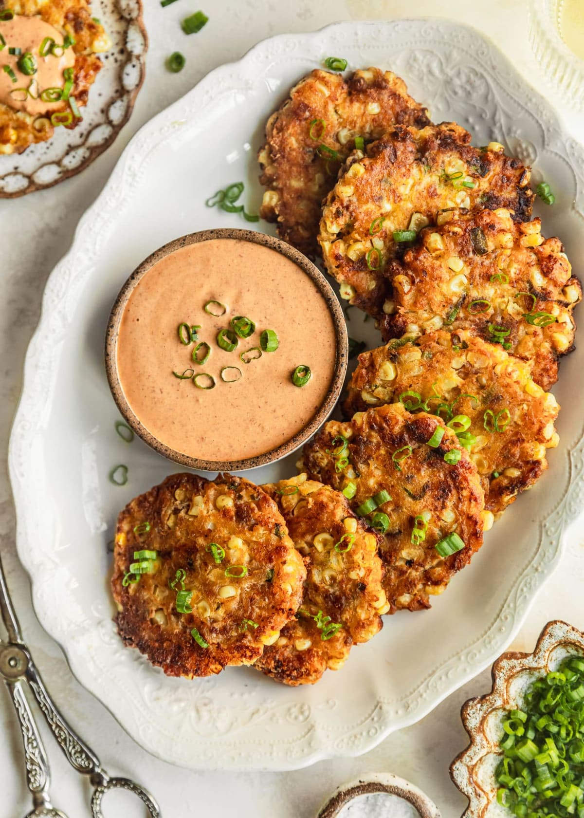 Bacon and Corn Fritters with Chipotle Aioli