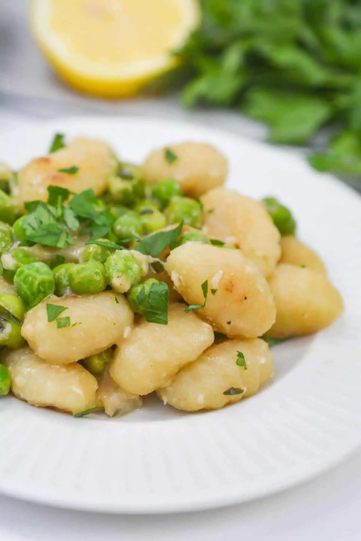 Skillet Gnocchi and Peas