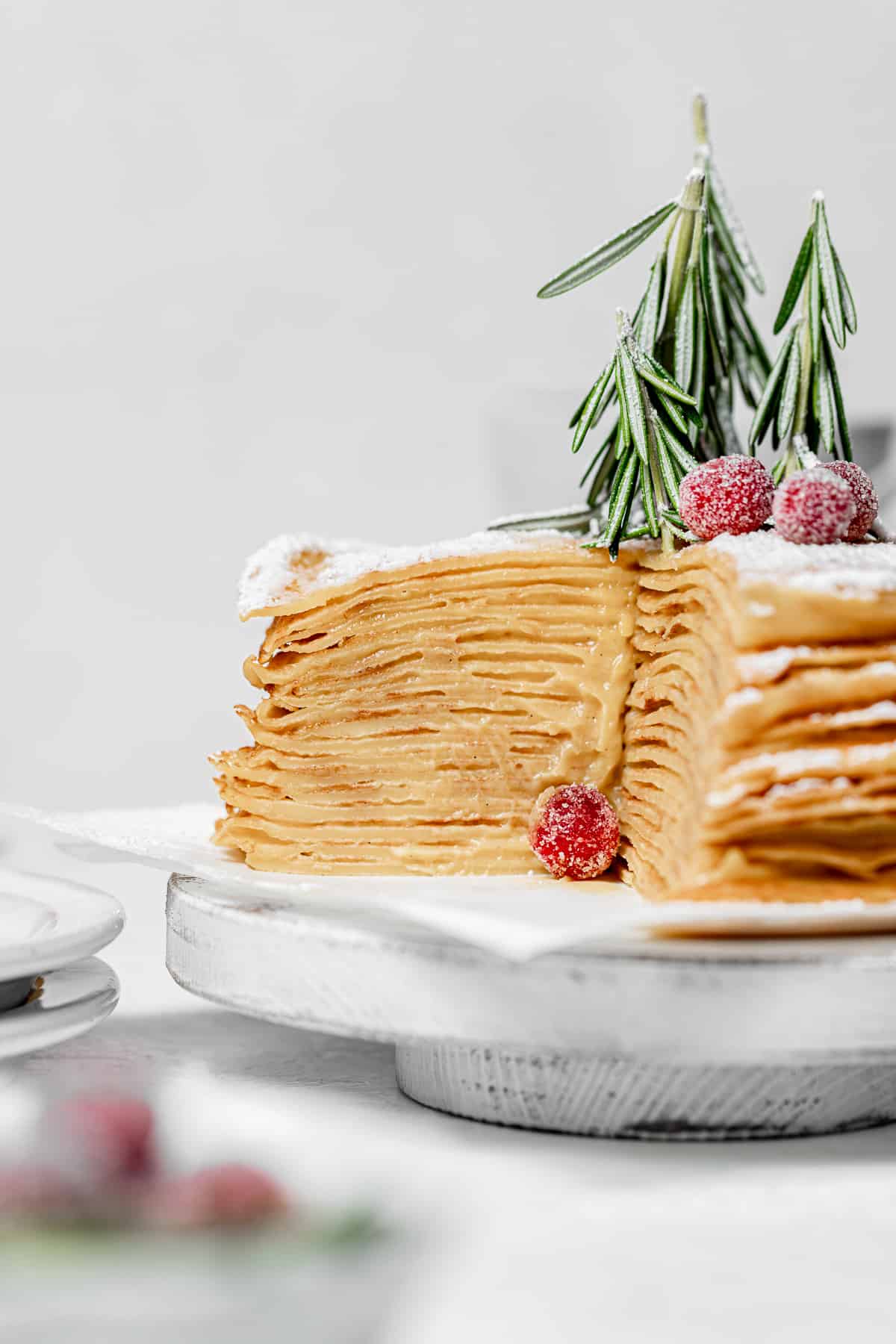 Maple Eggnog Crepe Cake