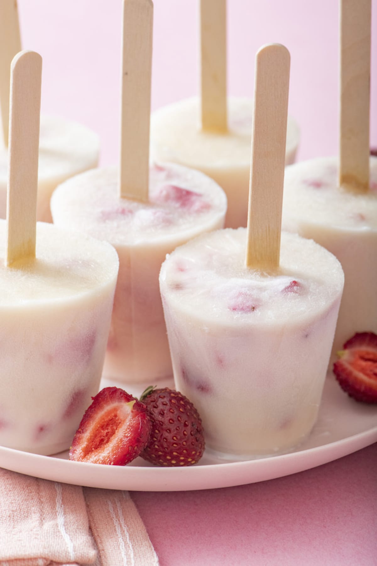 Strawberry Yogurt Ice Pops