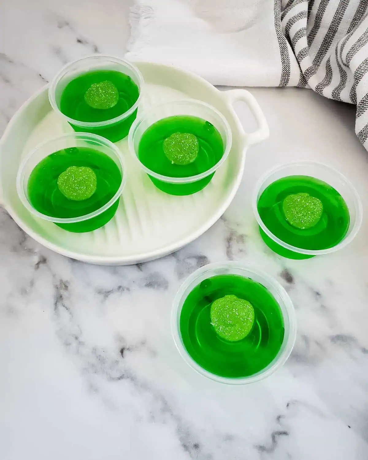 Sour Apple Green Jello Shots