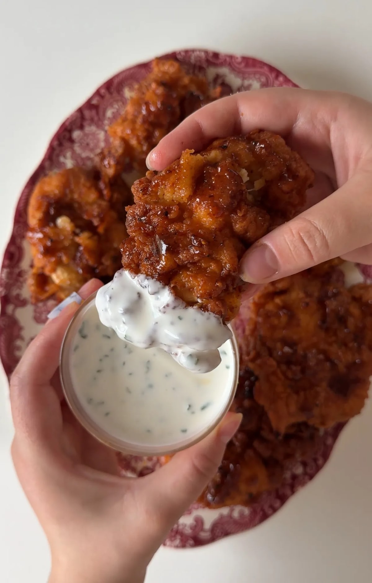 Hot Honey Chicken Tenders with Ranch Dressing