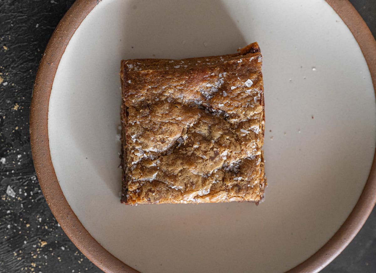 Brown Butter Gingerbread Chocolate Chip Blondies