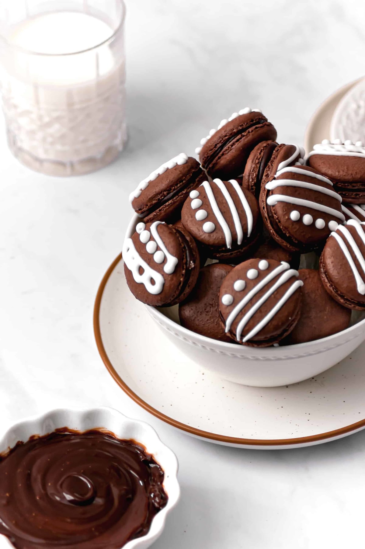 Chocolate Macarons with Chocolate Peppermint Ganache