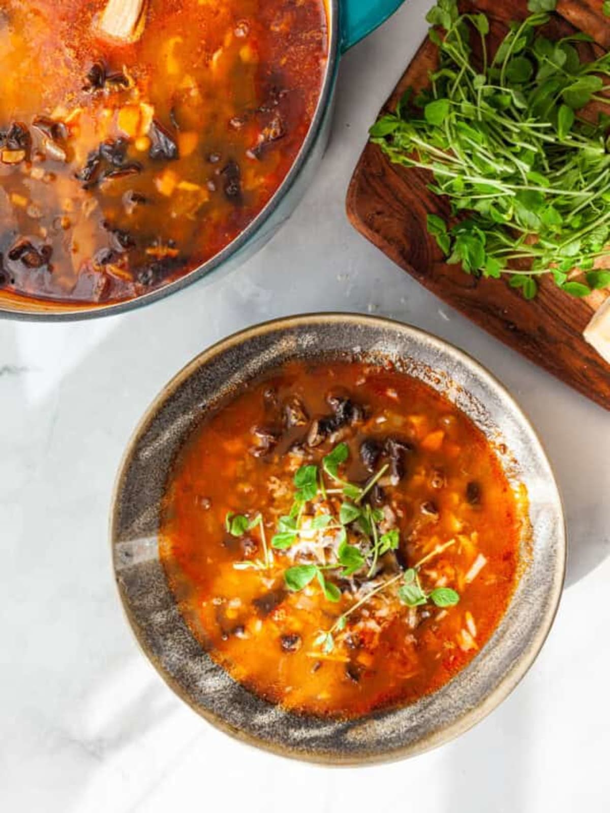 Lentil and Mushroom Soup