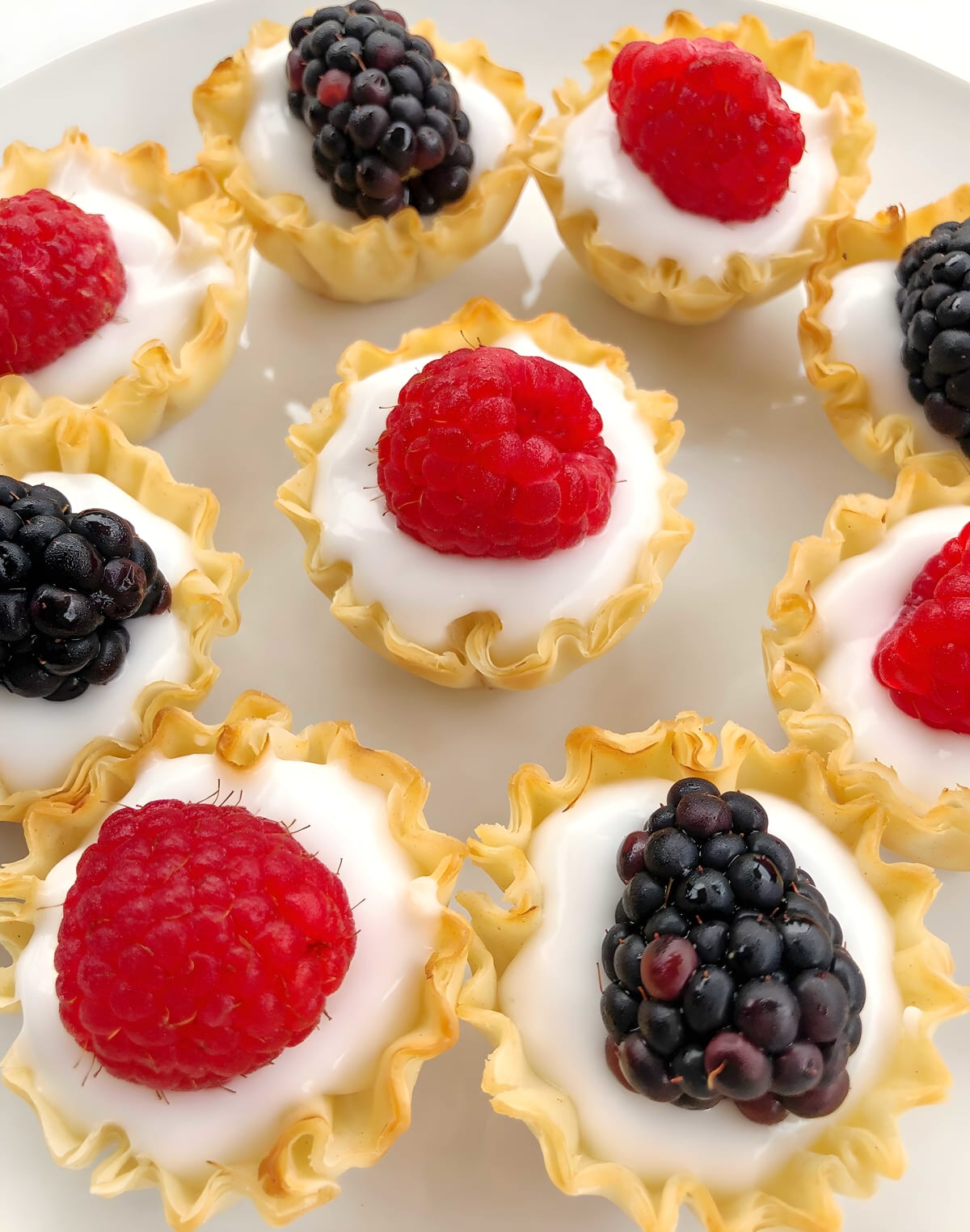 Vegan Fresh Berry Yogurt Tarts