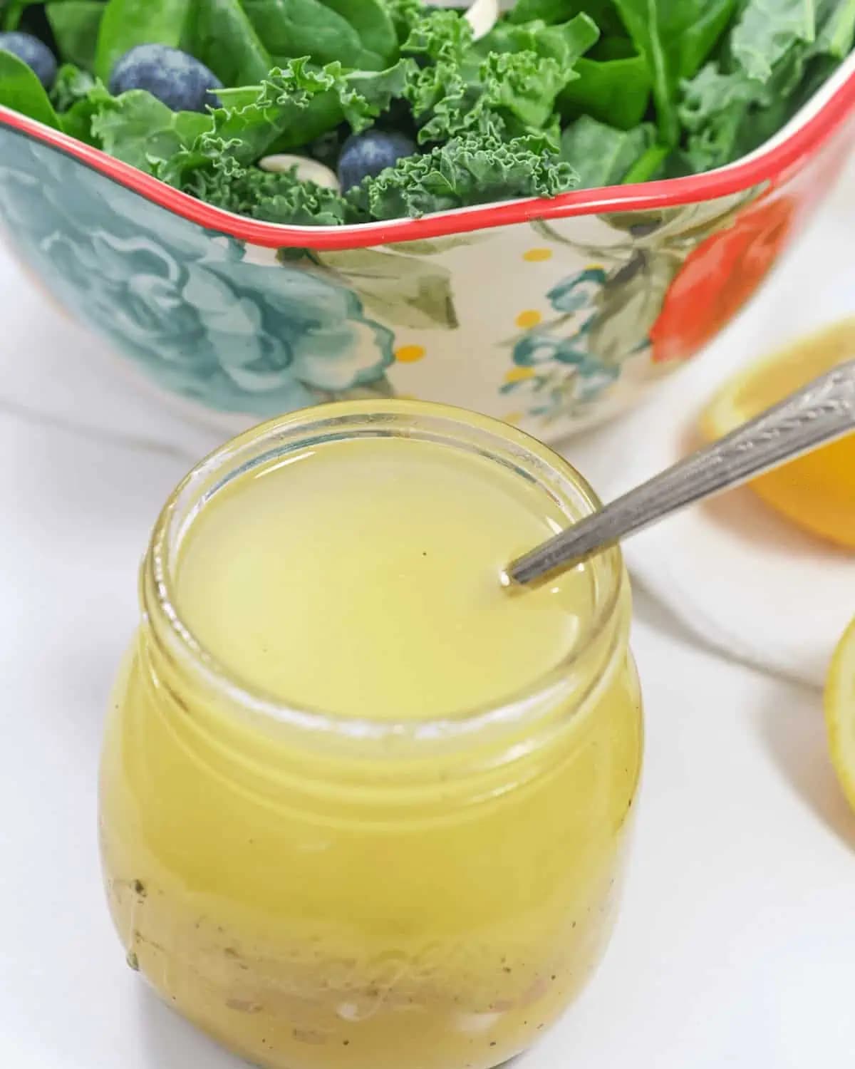 Kale and Spinach Salad with Citrus Vinaigrette
