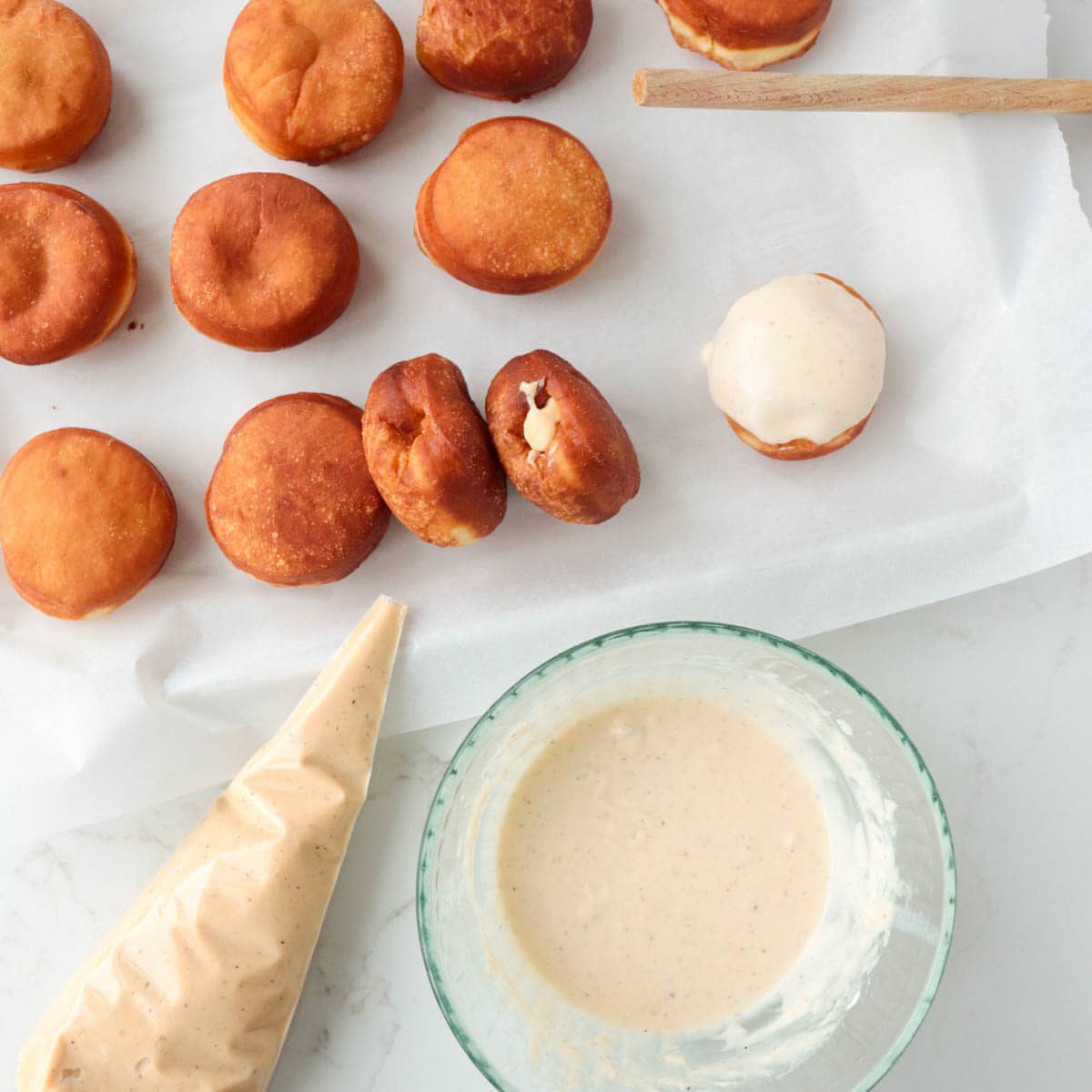 Eggnog Custard Donuts