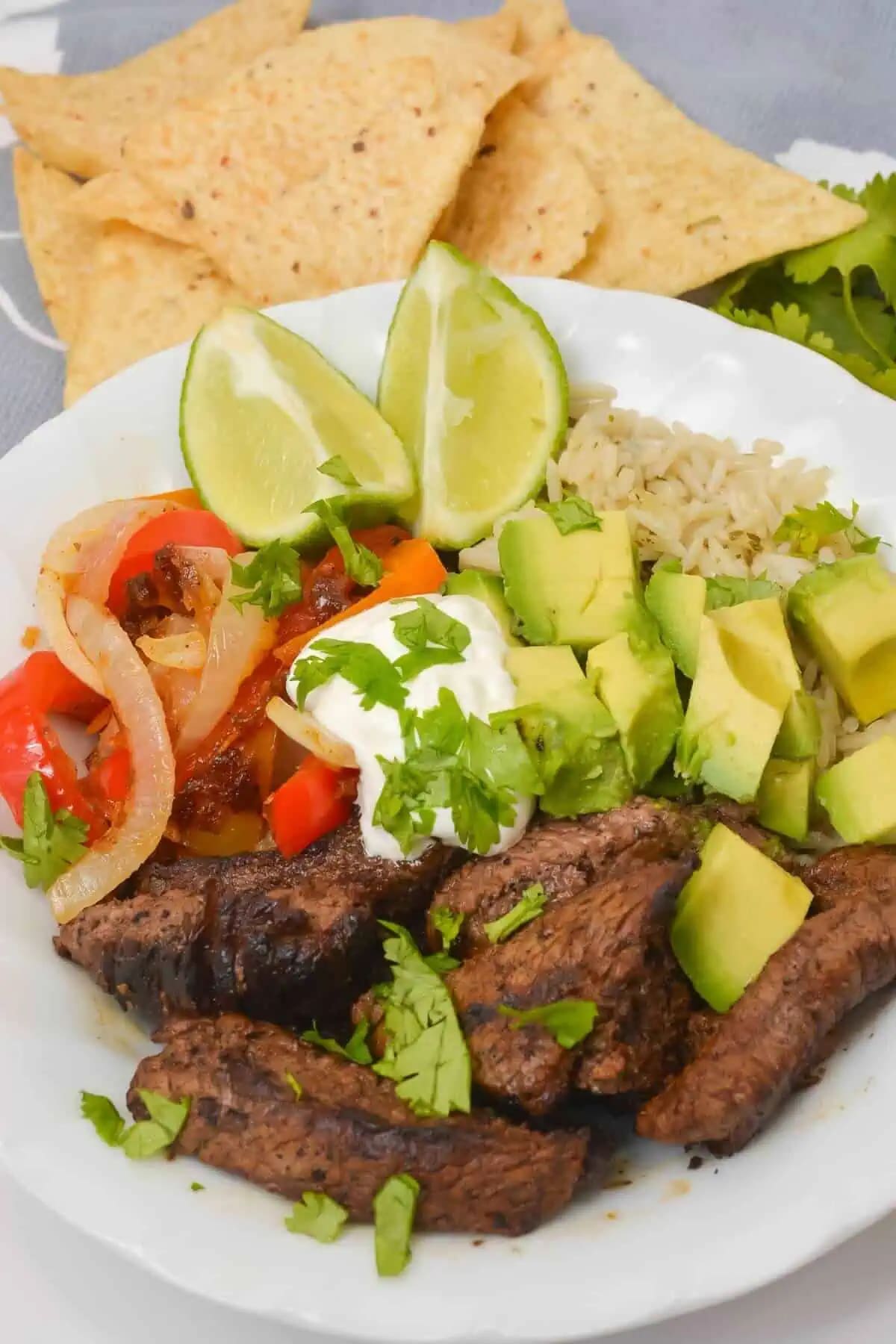 Fajita Steak and Rice Bowl