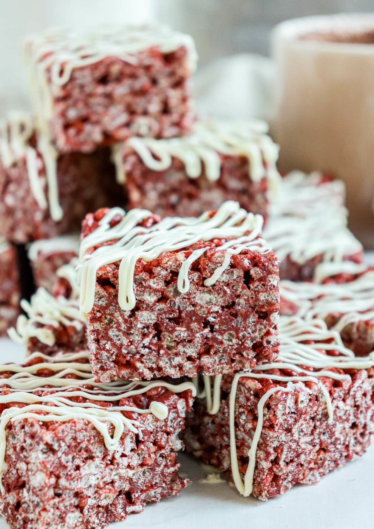 Red Velvet Rice Krispie Treats