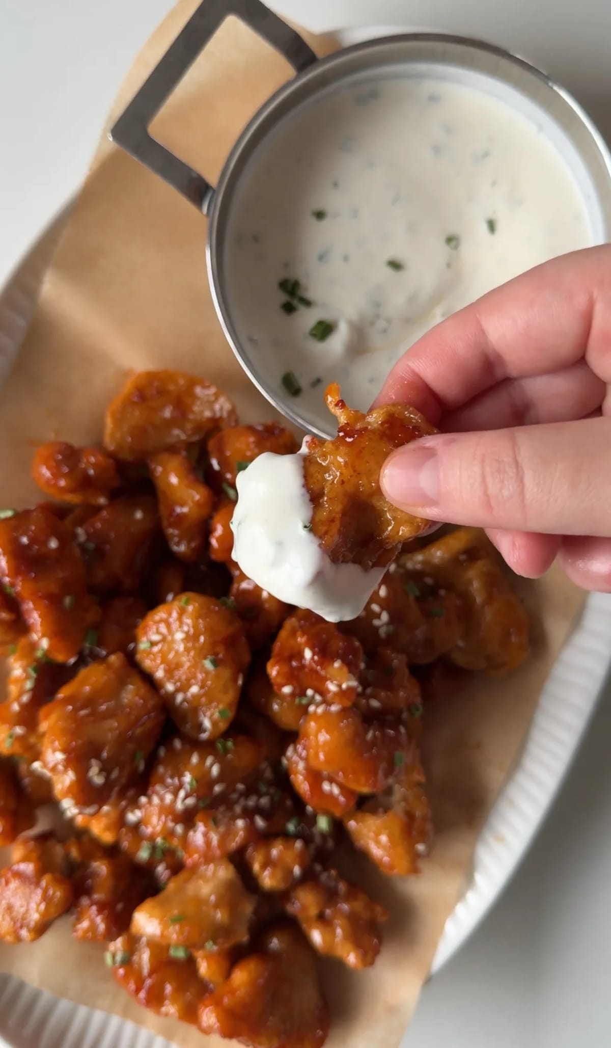 Korean Fried Chicken with Dipping Sauce