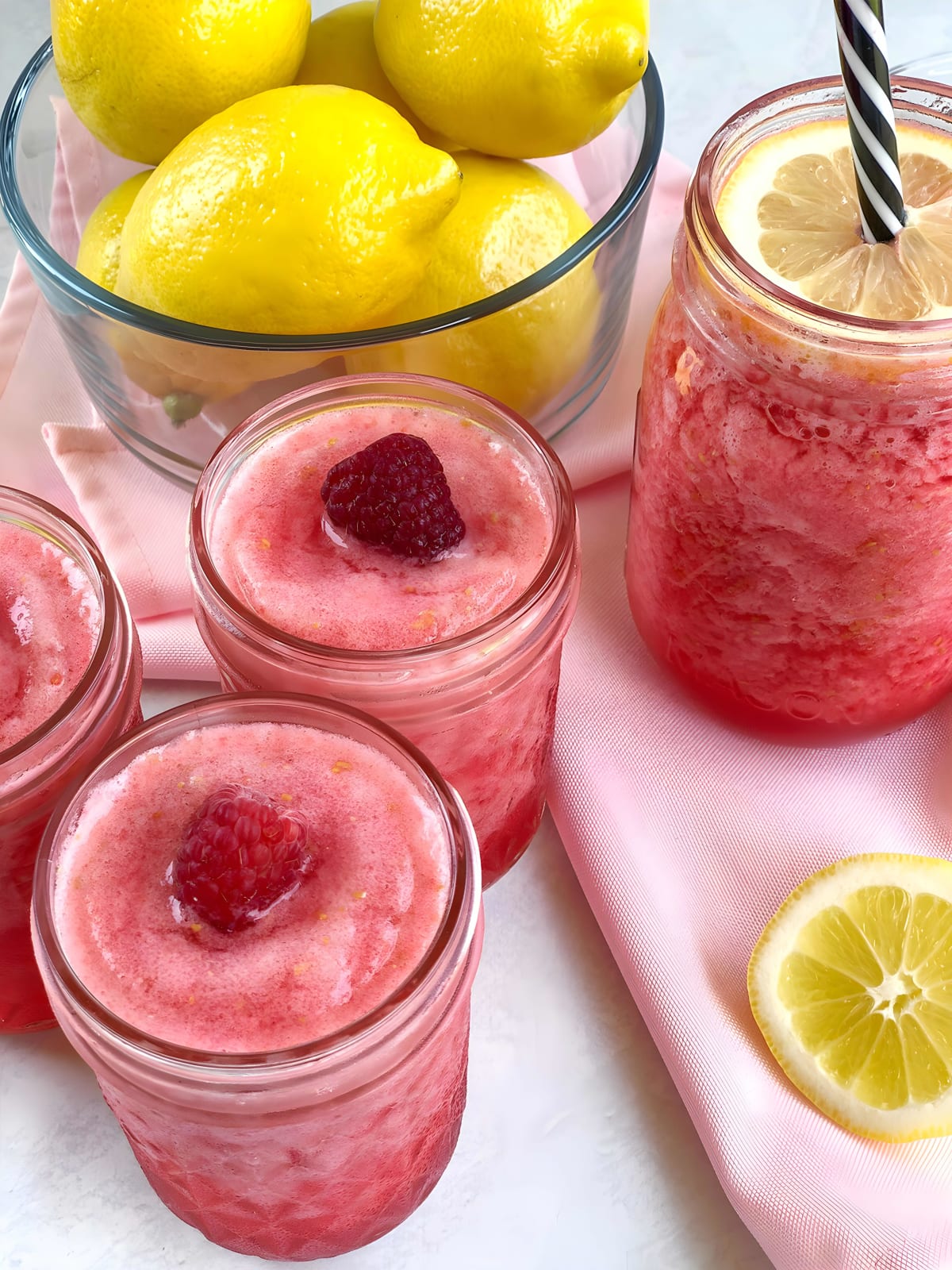 Raspberry Lemonade Slushie