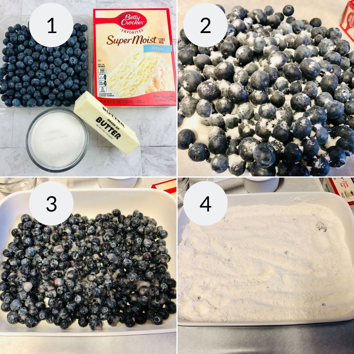 Cake Mix Blueberry Cobbler