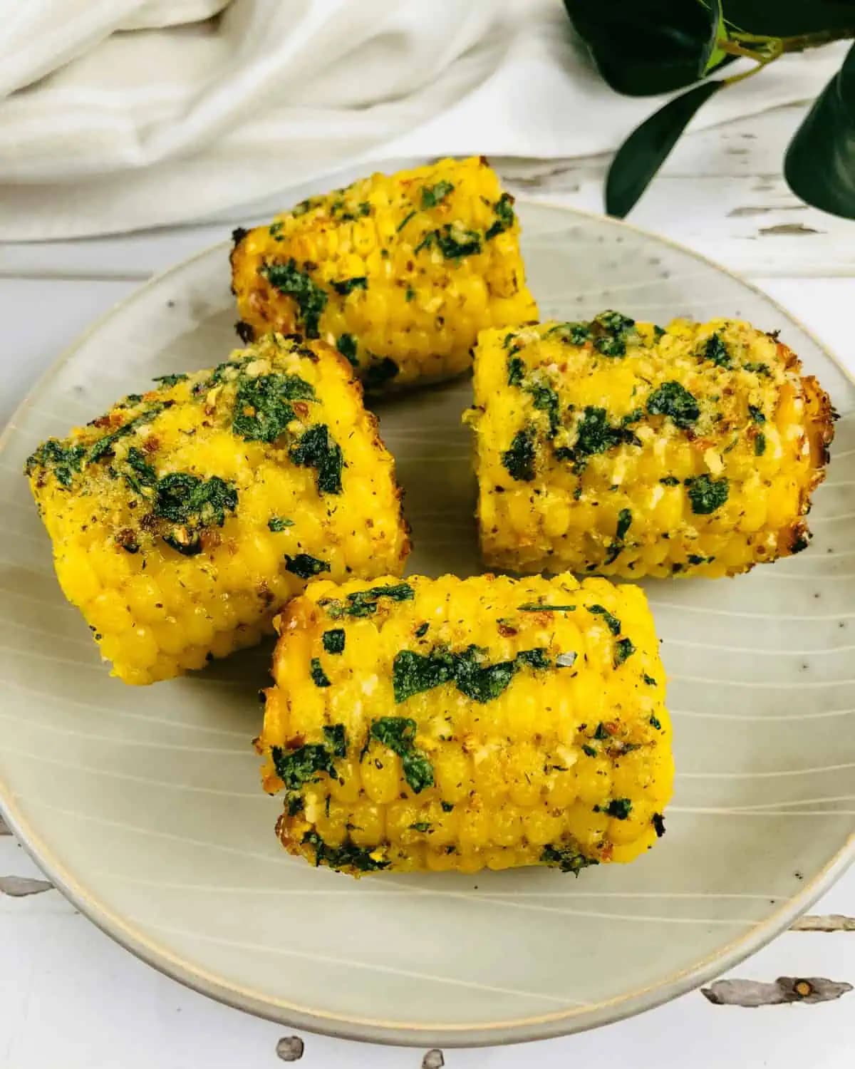 Air Fryer Corn on the Cob with Herb Butter