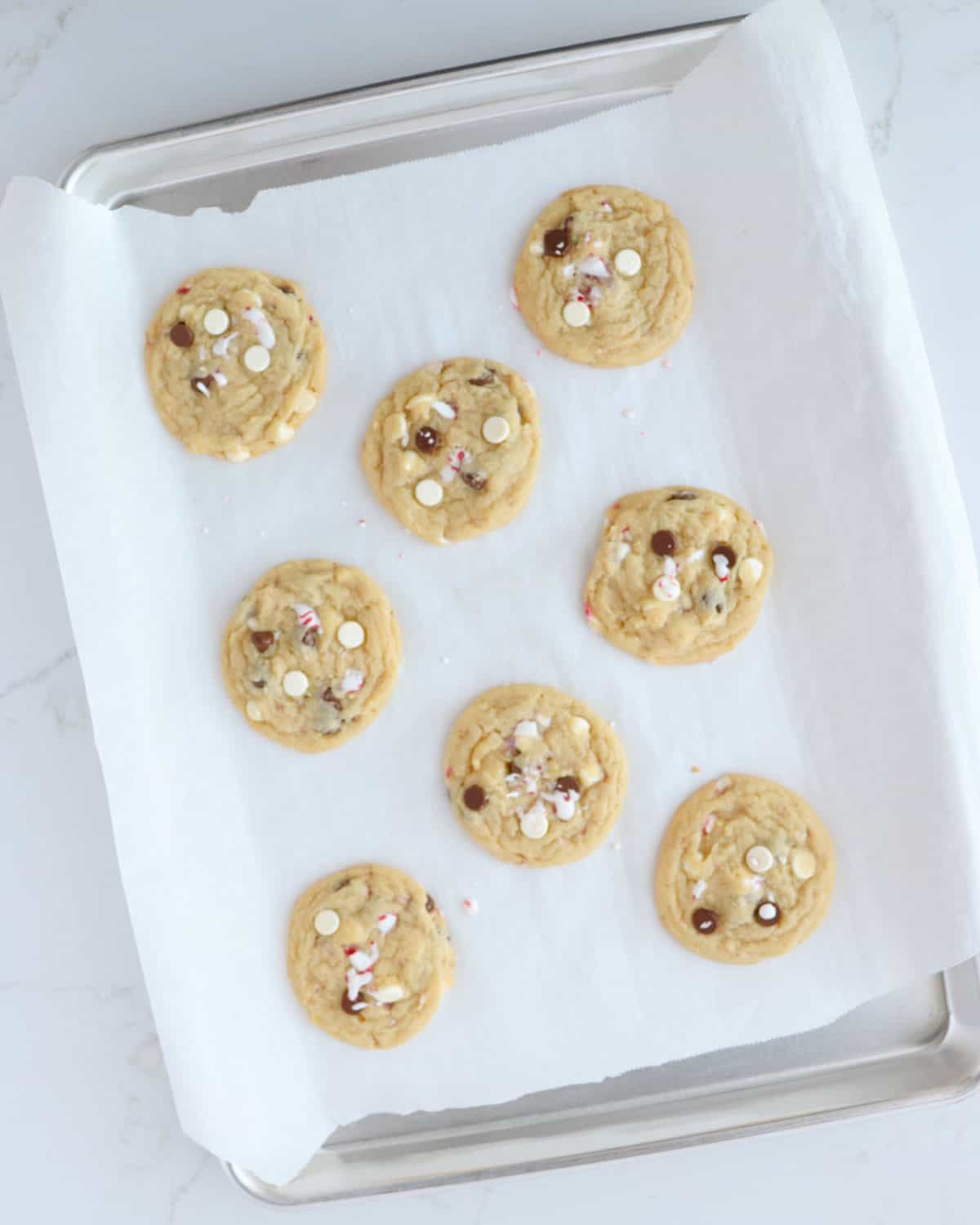 Peppermint Chocolate Chip Cookies