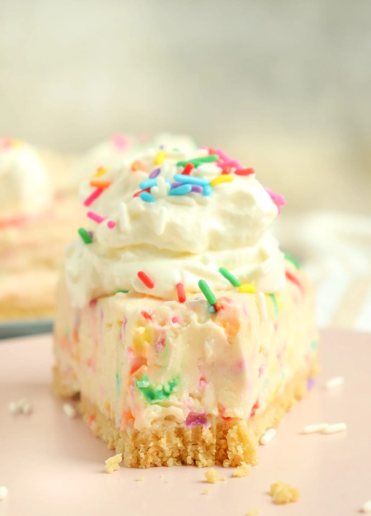 No-Bake Birthday Cake Cheesecake