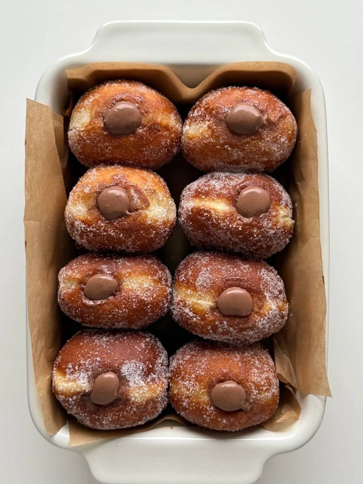 Homemade Bomboloni with Chocolate Cream