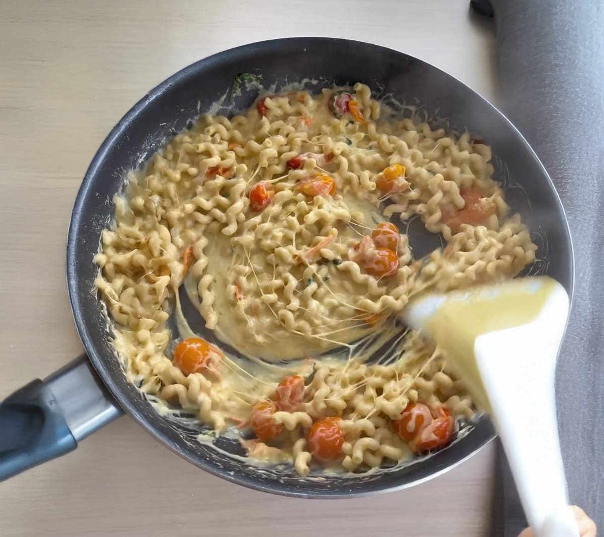 Sungold Tomato Pasta with Roasted Garlic & Burrata