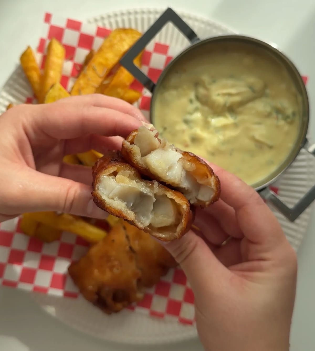 Fish and Chips with Homemade Tartar Sauce