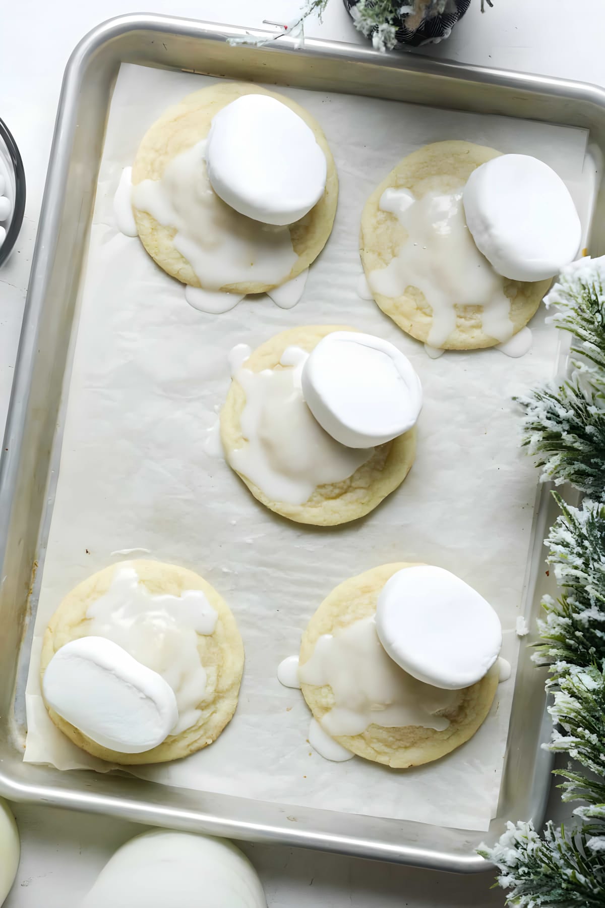 Melted Snowman Cookies