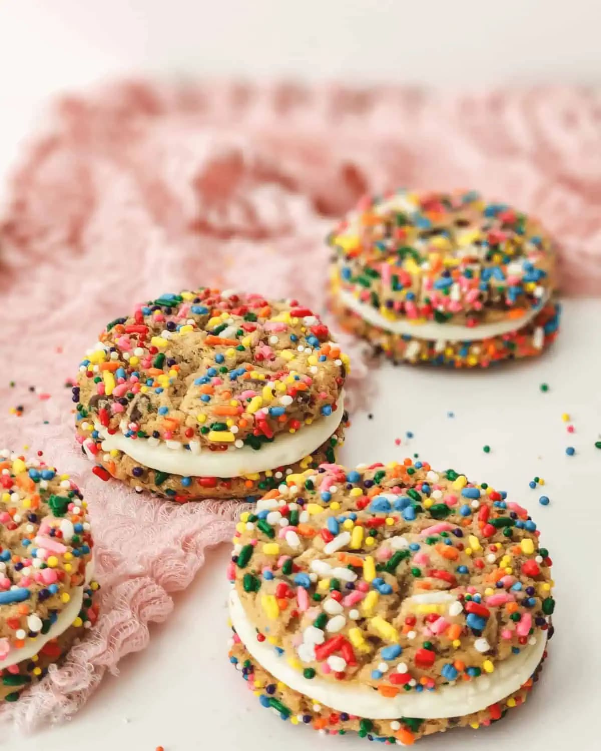 5 Ingredient Funfetti Sugar Cookie Sandwiches