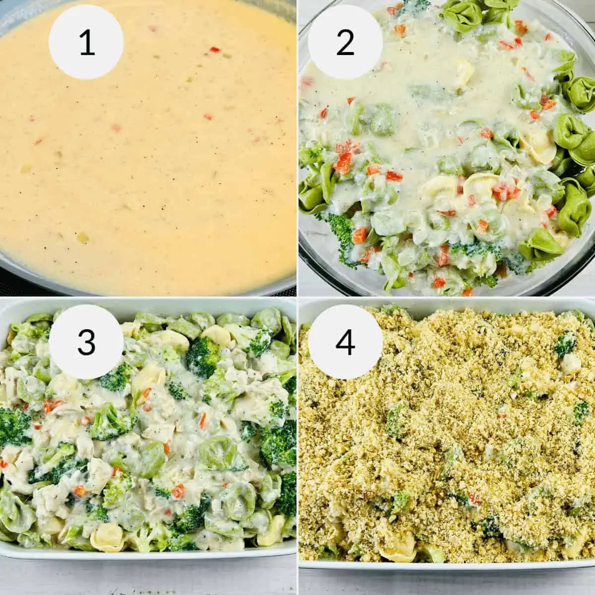 Chicken and Cheese Tortellini Bake