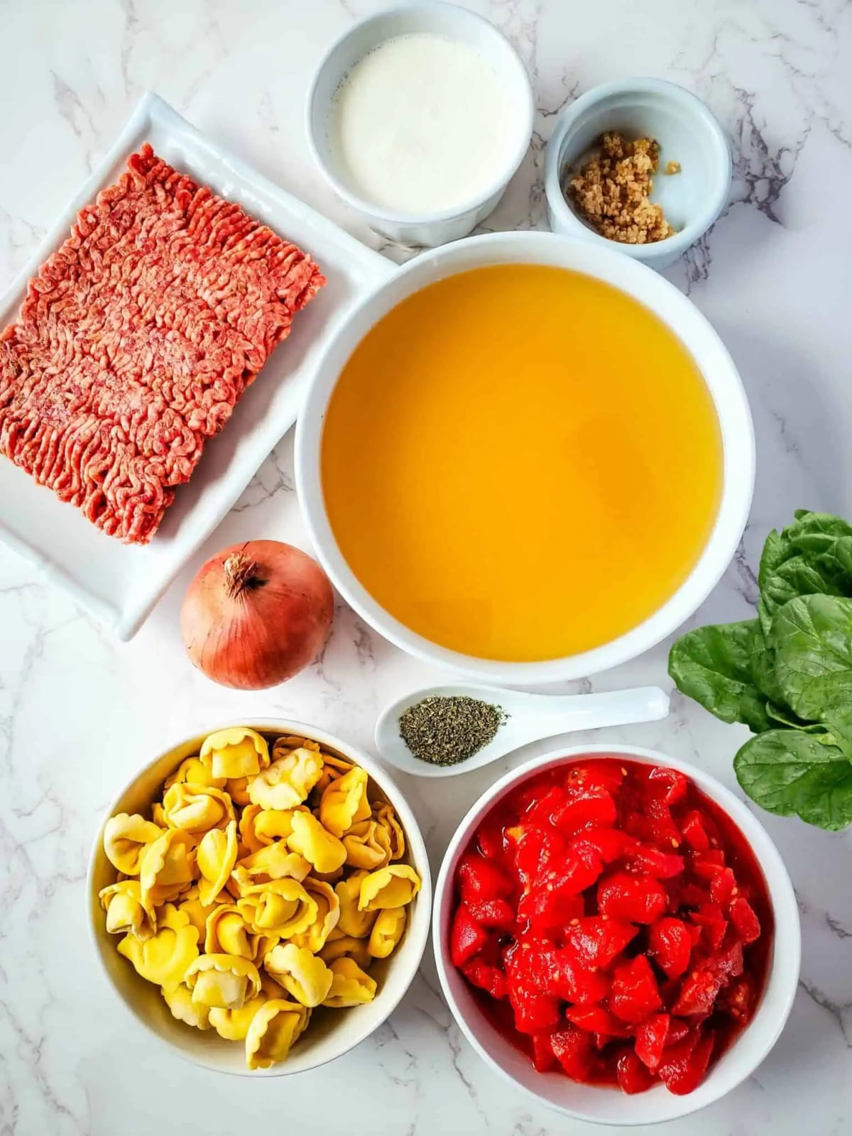 Sausage Spinach and Tortellini Soup