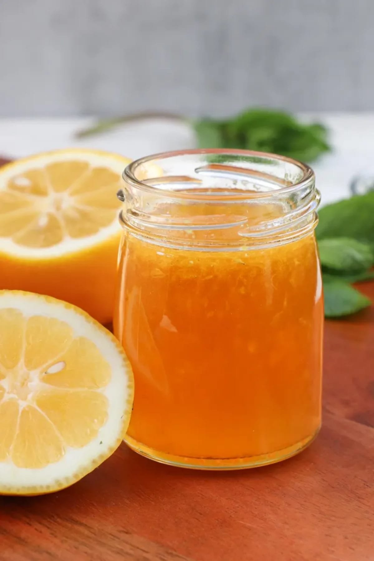Berries and Cream with Mint and Honey Lemon Syrup
