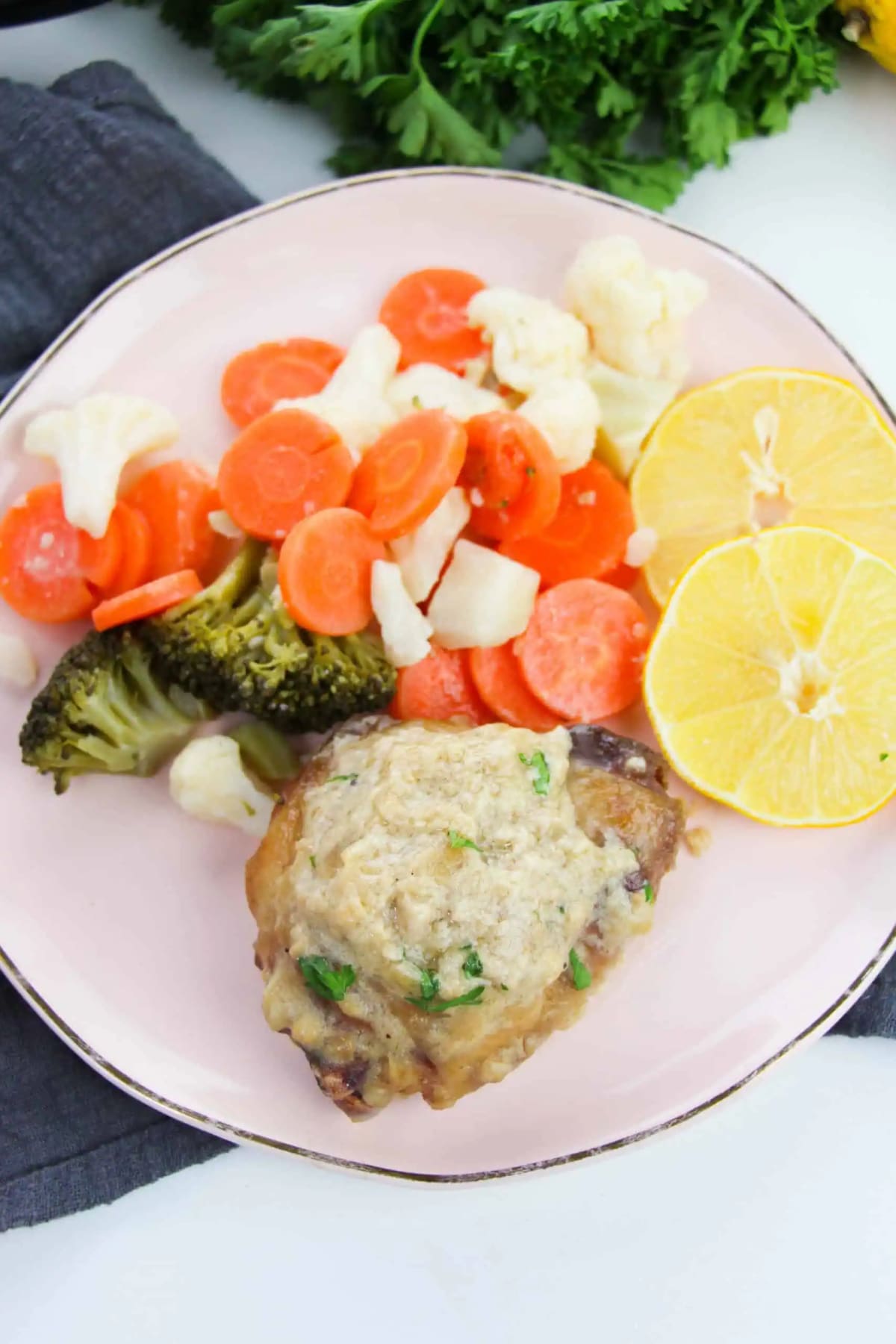 Creamy Lemon Pepper Chicken Thighs