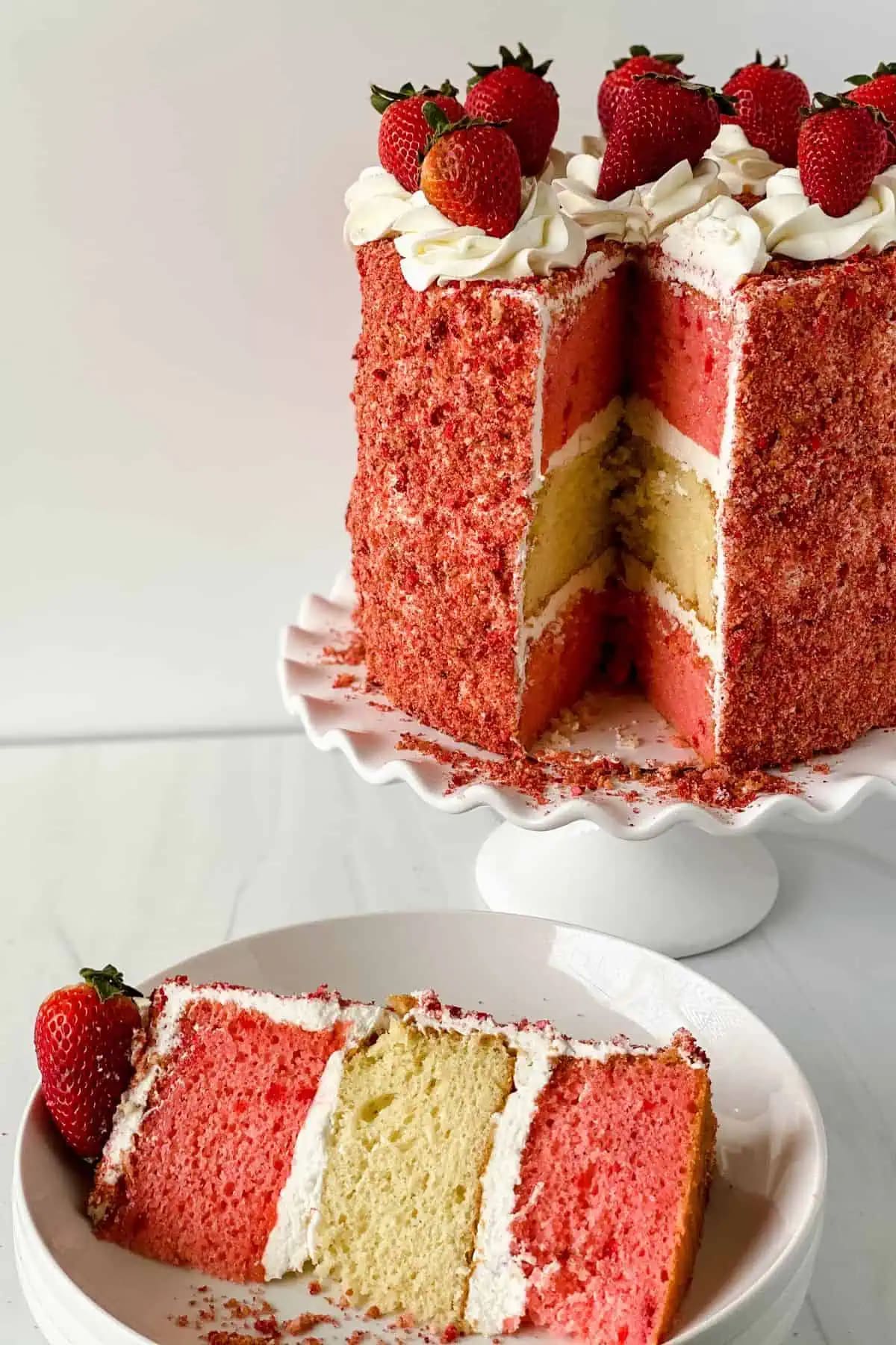 Strawberry Crunch Cake