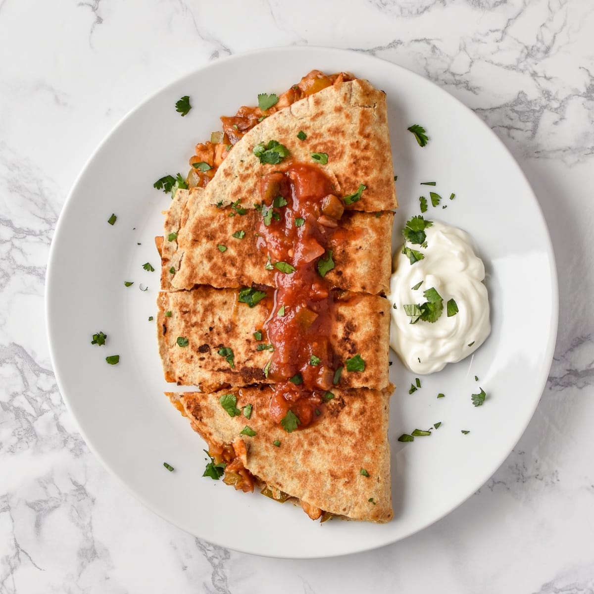 Quick BBQ Chicken Quesadillas