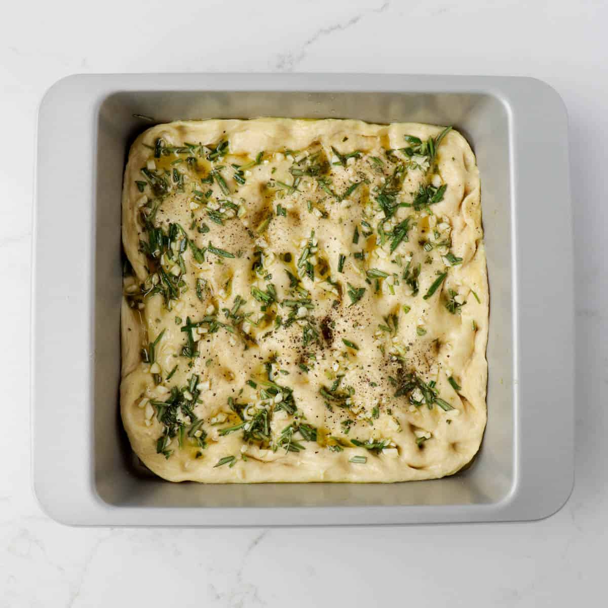 Quick Garlic Rosemary Focaccia Bread